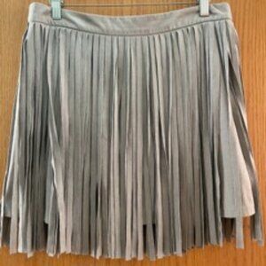 Grey suede fringed skirt from 5 | 48